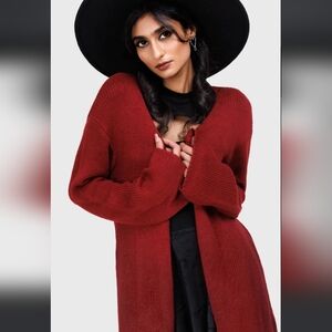Killstar Deep Red Women's Cardigan